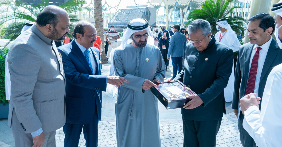 മുഖ്യമന്ത്രി പിണറായി വിജയൻ ഇന്ന് യുഎഇ പ്രധാന മന്ത്രിയുമായി കൂടിക്കാഴ്ച നടത്തി