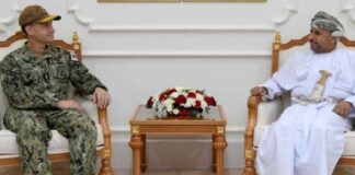 യുഎസ് നേവൽ ഫോഴ്സ് സെൻട്രൽ കമാൻഡ് മേധാവിയെ സ്വീകരിച്ച് പ്രതിരോധ മന്ത്രാലയം സെക്രട്ടറി ജനറൽ