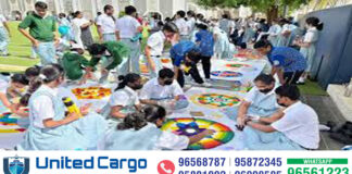 ഓണാഘോഷം : അൽ ഗുബ്ര ഇന്ത്യൻ സ്കൂൾ വിദ്യാർഥികൾ ഒരുക്കിയത് 200 പൂക്കളം