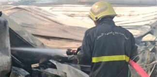 ബൗഷറിൽ തൊഴിലാളികളുടെ വീടിന് തീപിടിച്ചു