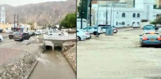 ഒമാനിൽ കനത്ത മഴ ജനജീവിതത്തെ ബാധിച്ചു