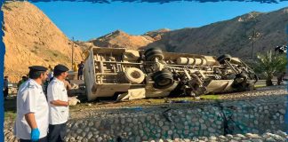 മസ്കത്തിൽ ബസ് അപകടത്തിൽ നാല് പേർക്ക് ദാരുണാന്ത്യം