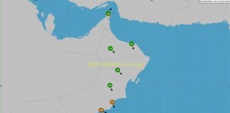 അൽ വുസ്ത, ദോഫാർ ഗവർണറേറ്റുകളിൽ വടക്കുപടിഞ്ഞാറൻ കാറ്റ് വീശും