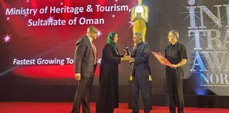 ഇന്ത്യ ട്രാവൽ അവാർഡ് 2023 പുരസ്കാരം നേടി ഒമാൻ ടൂറിസം മന്ത്രാലയം