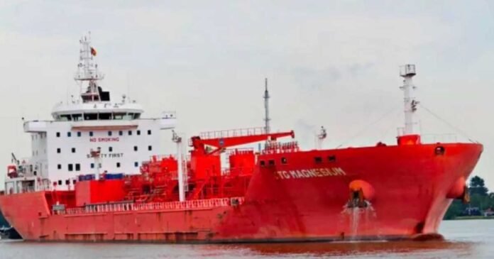 ship on fire