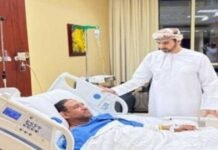 റിയാദിലെ ആക്രമണം; പരിക്കേറ്റ ഒമാനി പൗരനെ സന്ദർശിച്ച് സൗദിയിലെ ഒമാൻ അംബാസഡർ